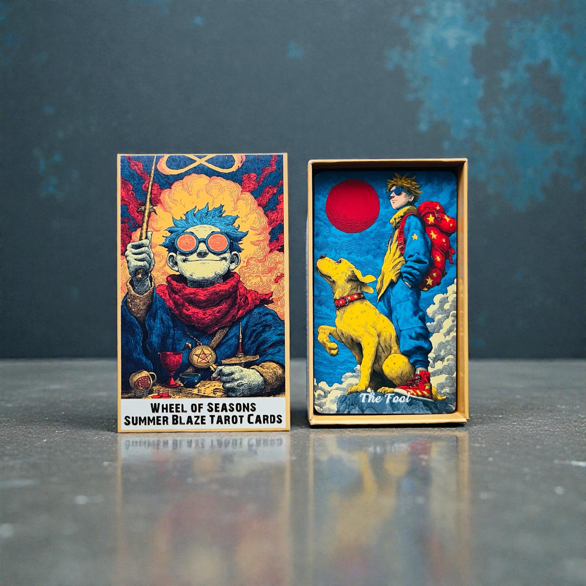 Wheel of the Seasons: Summer Blaze Tarot Deck + 1-Year Premium Access to Myself Tarot App