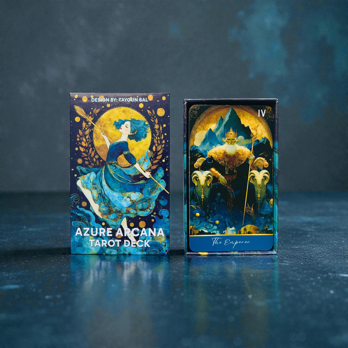 Azure Arcana - Tarot Deck + 1-Year Premium Access to Myself Tarot App