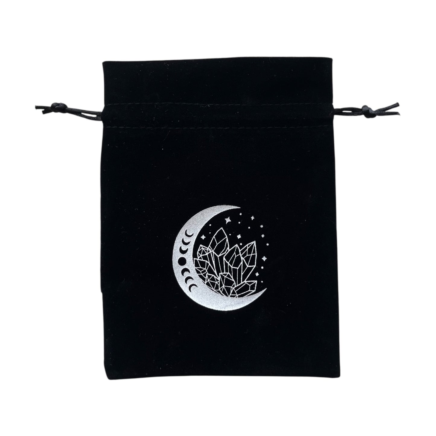 Black Velvet Tarot Bag – Soft Storage Pouch for Tarot & Oracle Decks