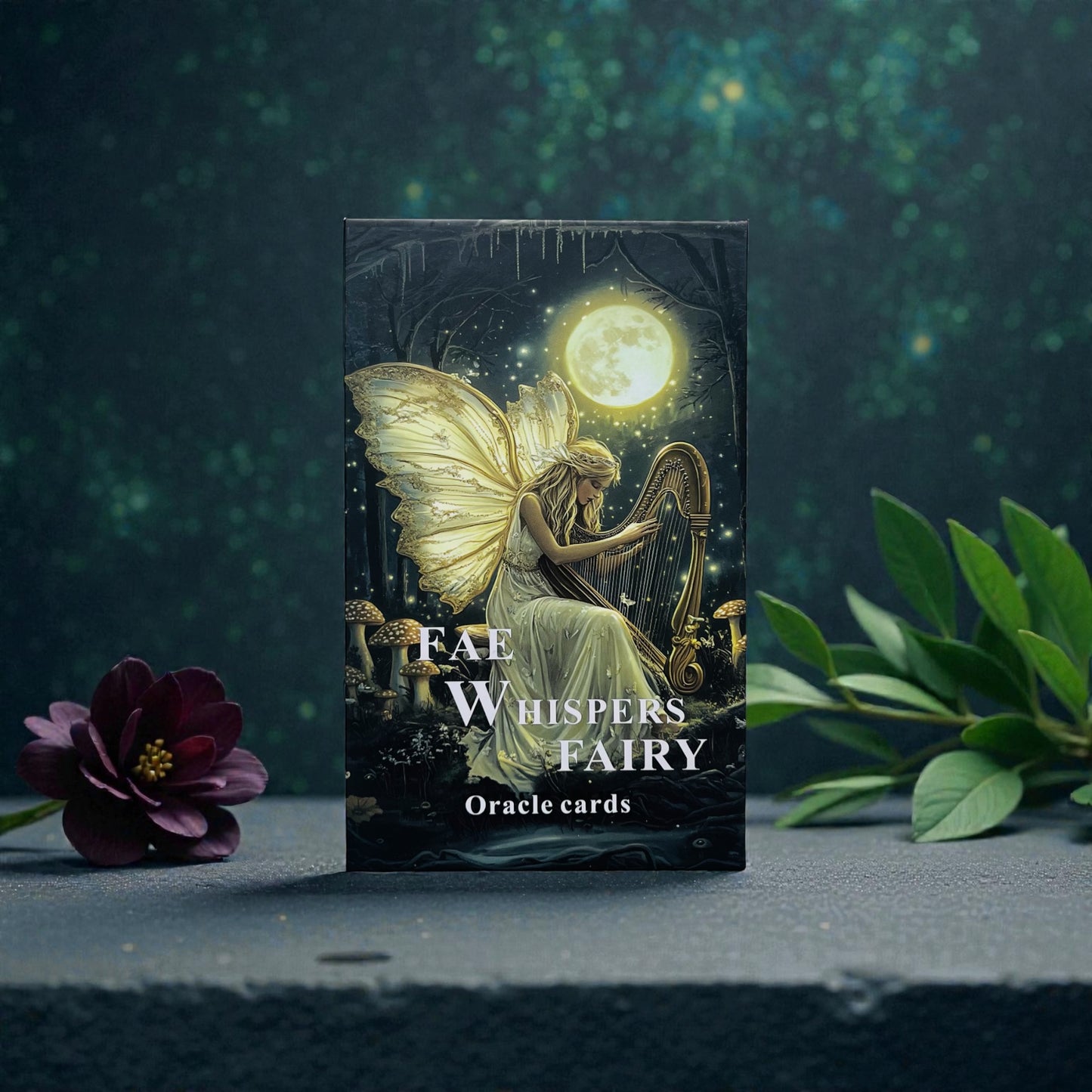 Fae Whispers Fairy Oracle - Oracle Deck + 1-Year Premium Access to Myself Tarot App