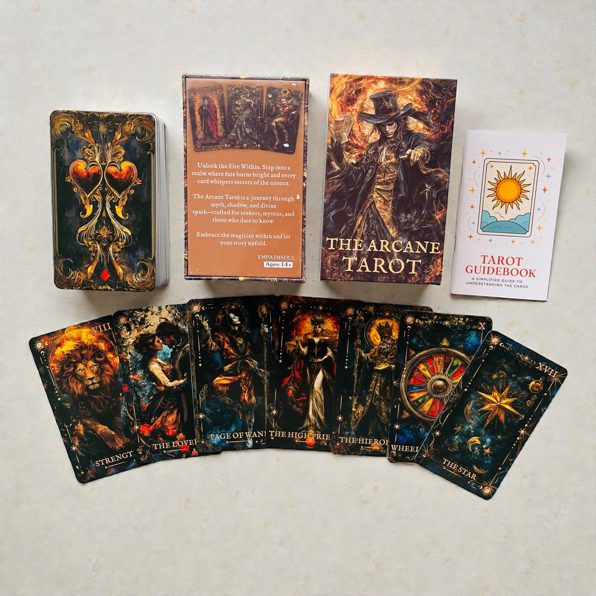 The Arcane Tarot Deck + 1-Year Premium Access to Myself Tarot App