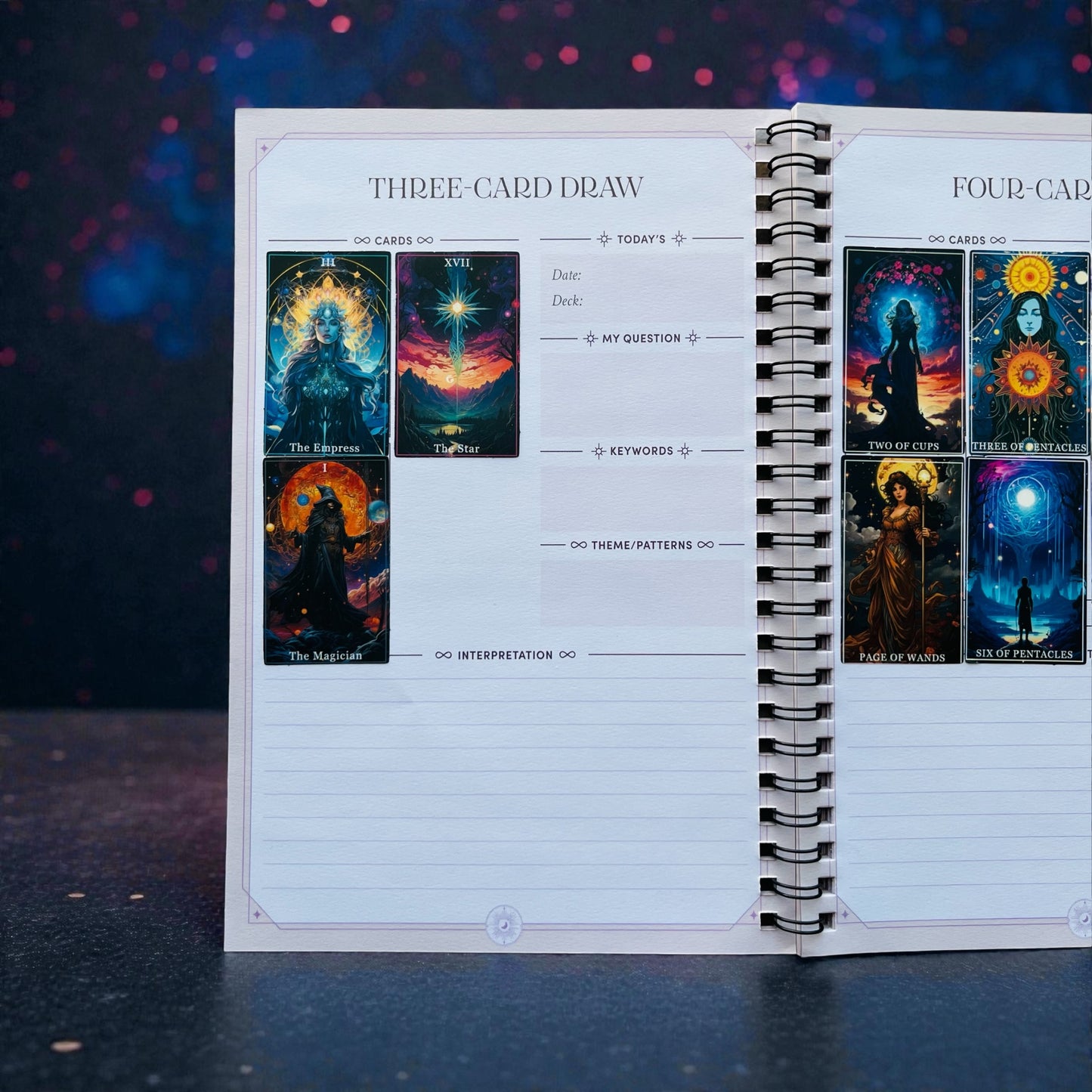 Tarot Practice Kit – Journal + 78 Card Stickers