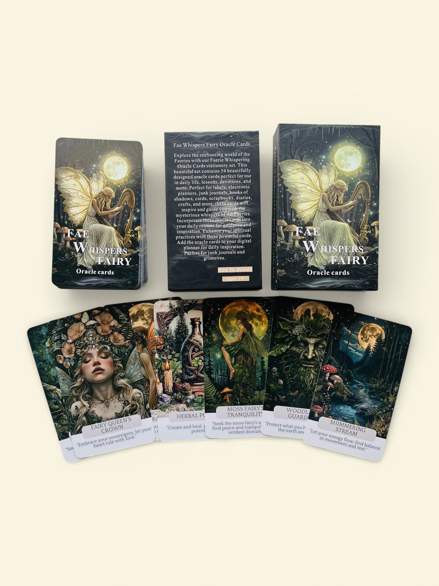 Fae Whispers Fairy Oracle - Oracle Deck + 1-Year Premium Access to Myself Tarot App