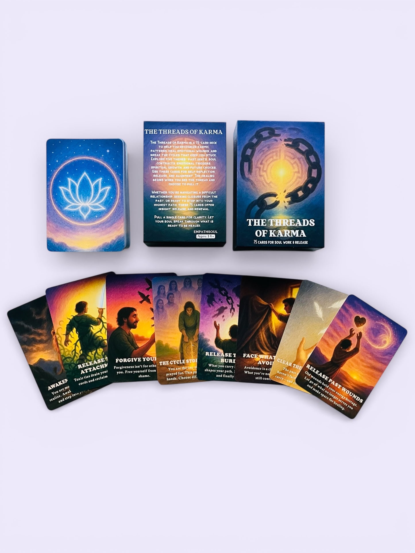 The Threads of Karma Oracle Deck + 1-Year Premium Access to Myself Tarot App