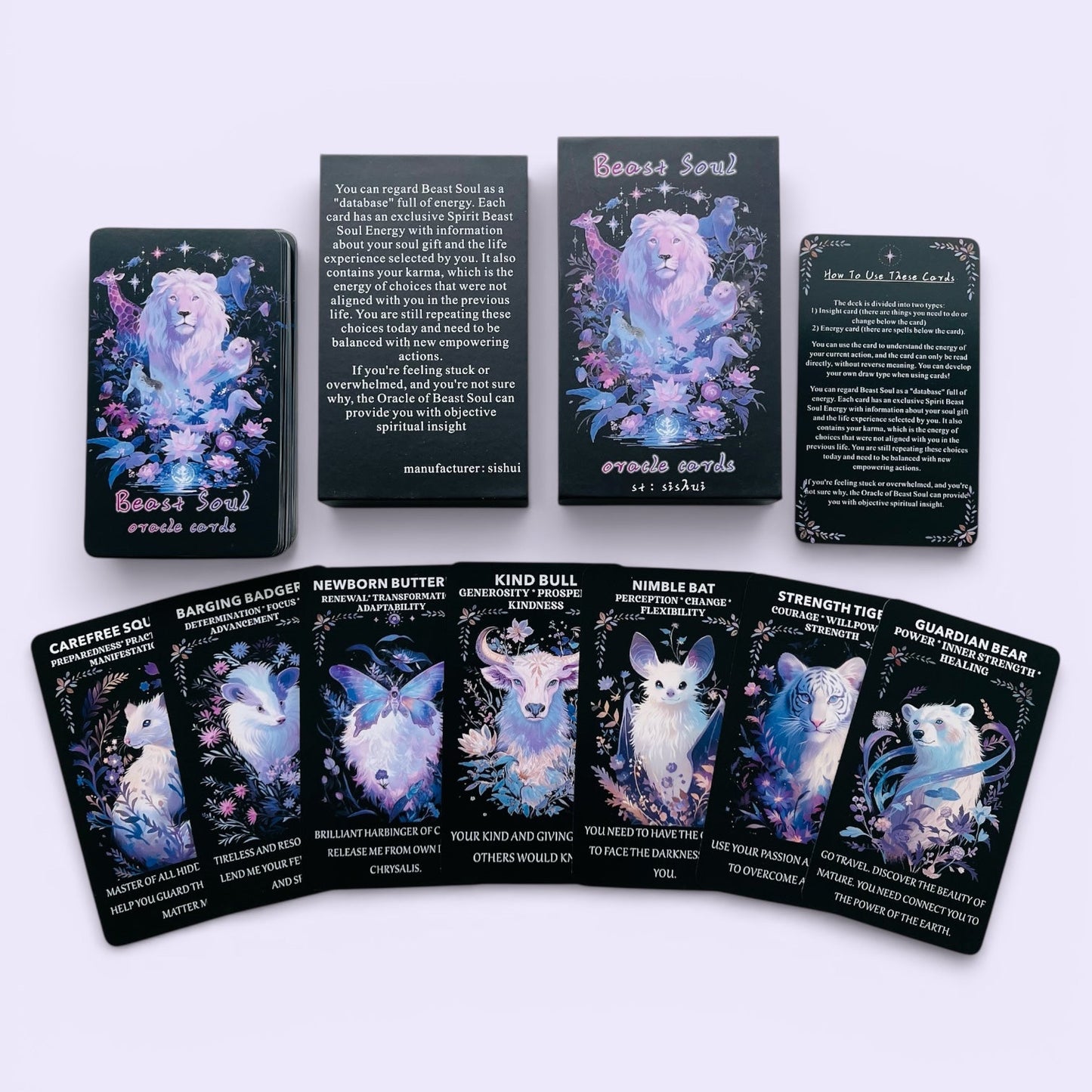 Beast Soul Oracle Deck + 1-Year Premium Access to Myself Tarot App