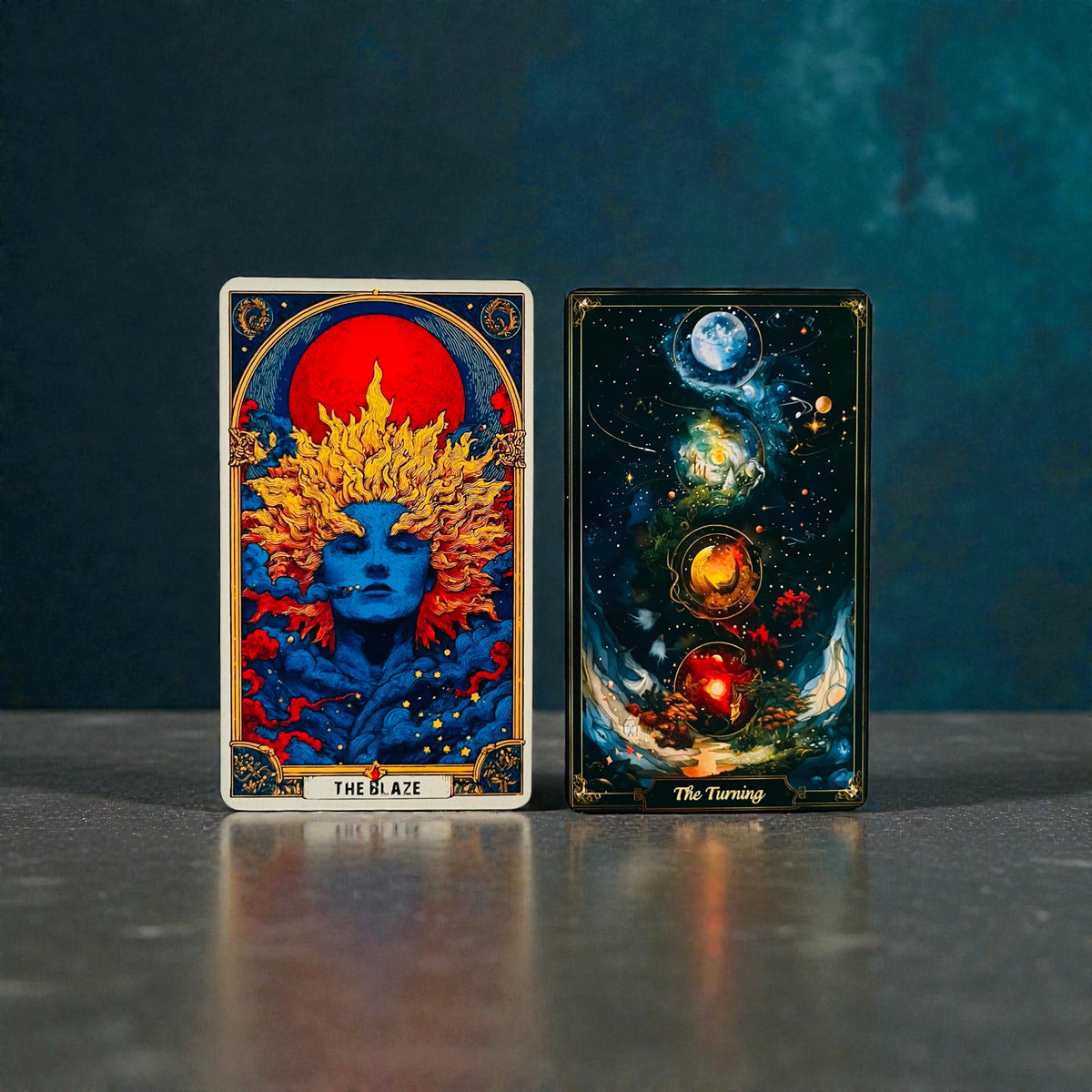 Wheel of the Seasons: Summer Blaze Tarot Deck + 1-Year Premium Access to Myself Tarot App
