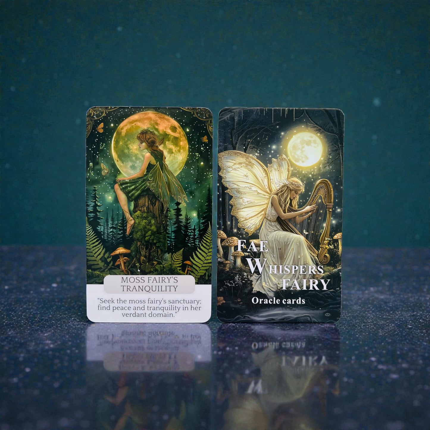 Fae Whispers Fairy Oracle - Oracle Deck + 1-Year Premium Access to Myself Tarot App