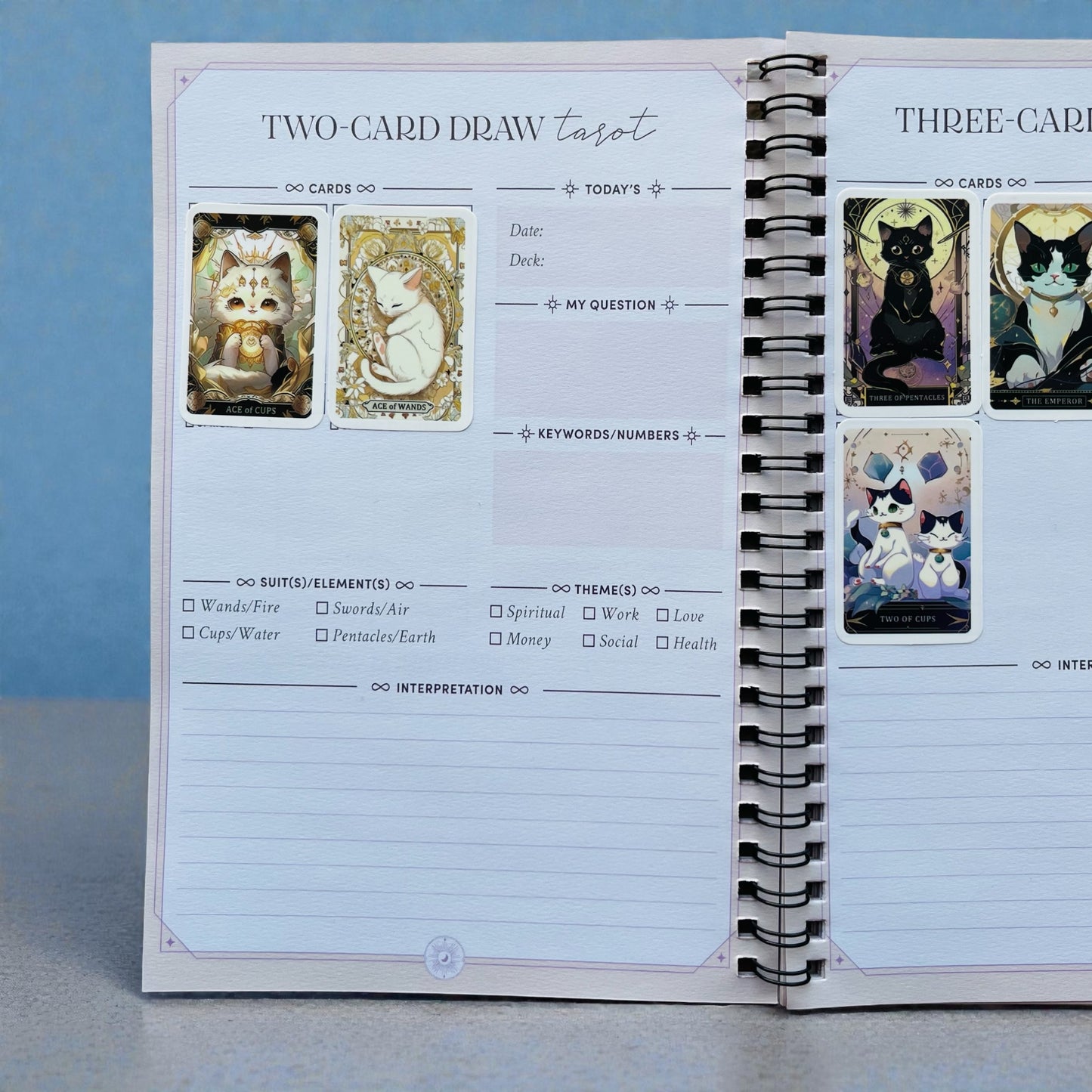 Tarot Practice Kit – Journal + 78 Card Stickers