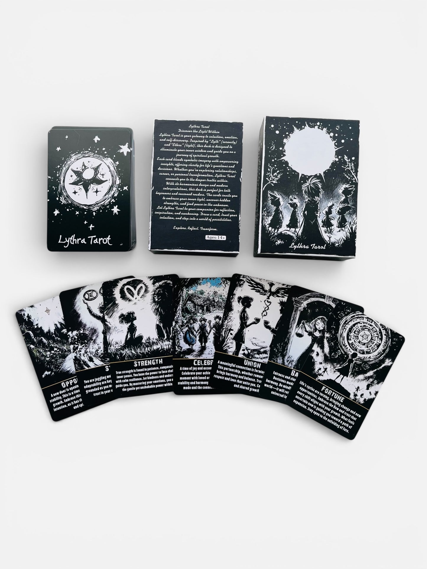 Lythra Tarot Oracle Deck + 1-Year Premium Access to Myself Tarot App