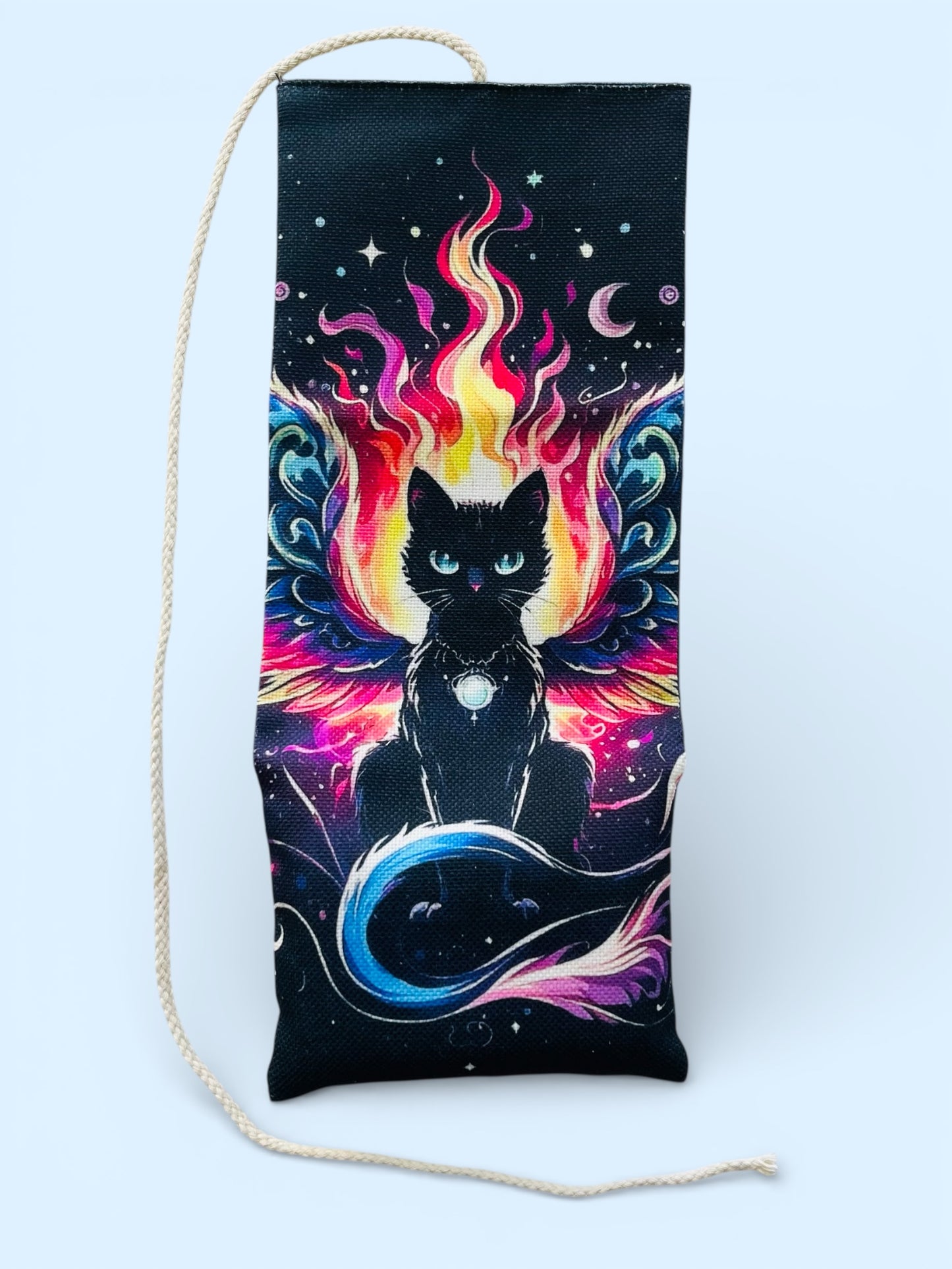 Winged Kitten Rainbow – Tarot & Oracle Card Pouch