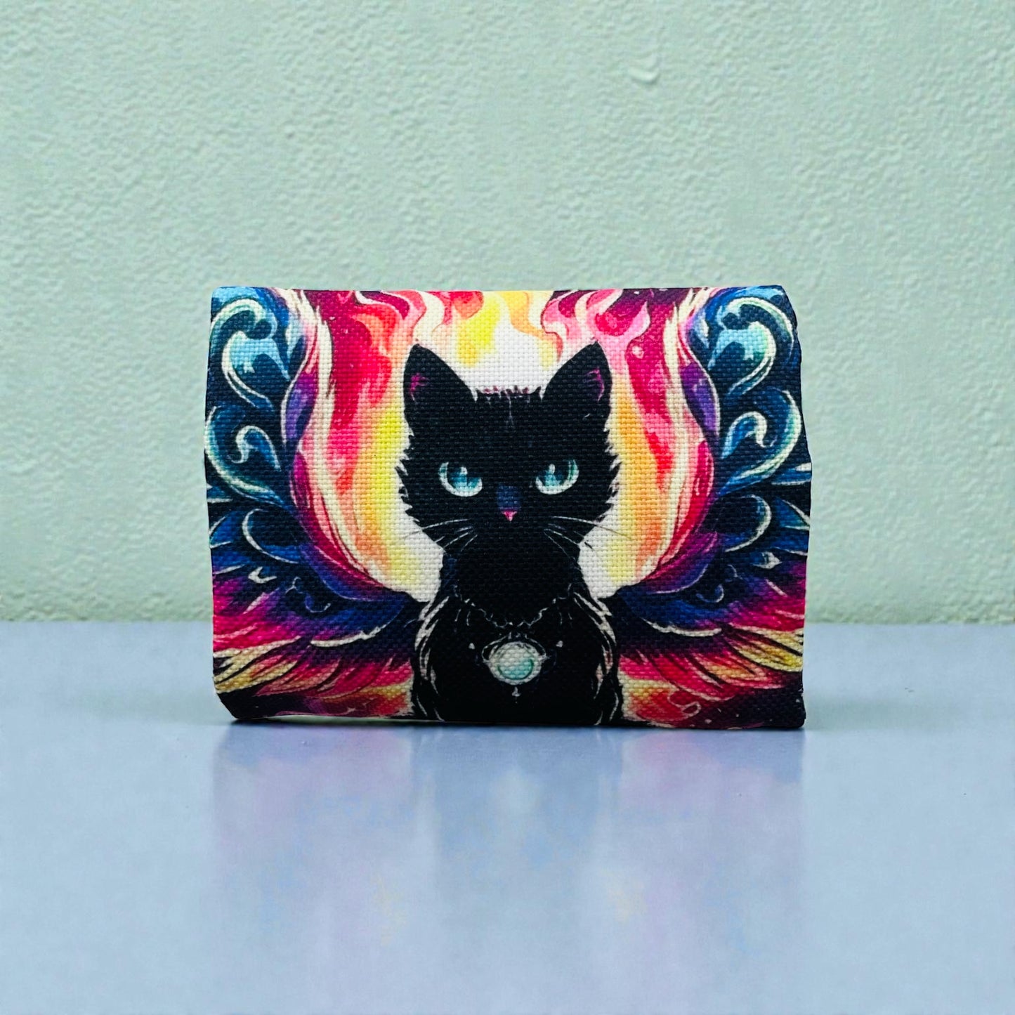 Winged Kitten Rainbow – Tarot & Oracle Card Pouch