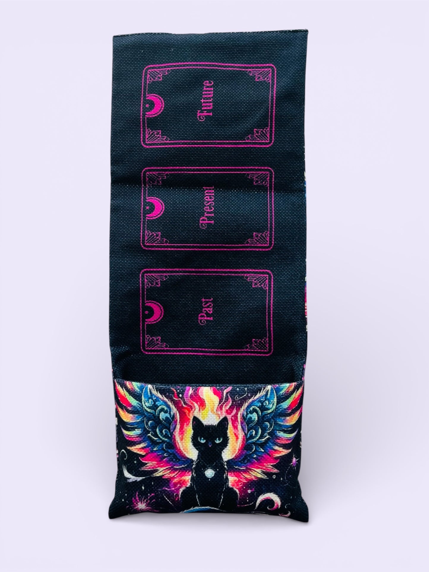 Winged Kitten Rainbow – Tarot & Oracle Card Pouch