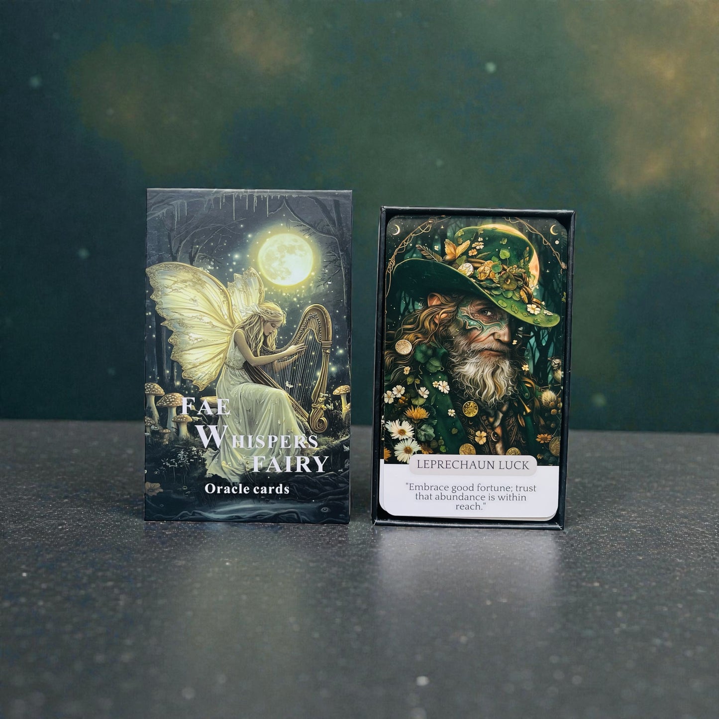 Fae Whispers Fairy Oracle - Oracle Deck + 1-Year Premium Access to Myself Tarot App