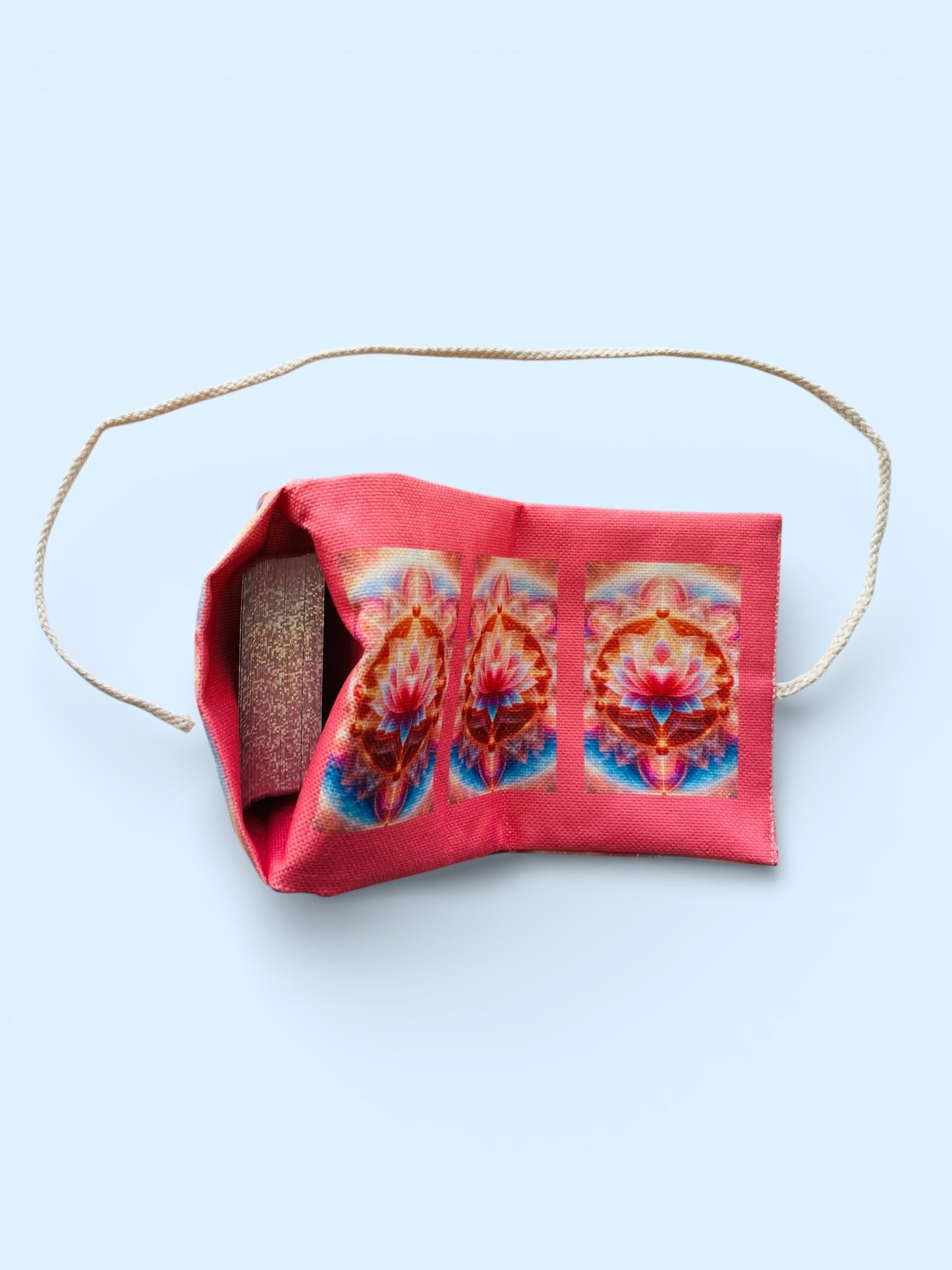 Sacred Heart Lotus – Tarot & Oracle Card Pouch