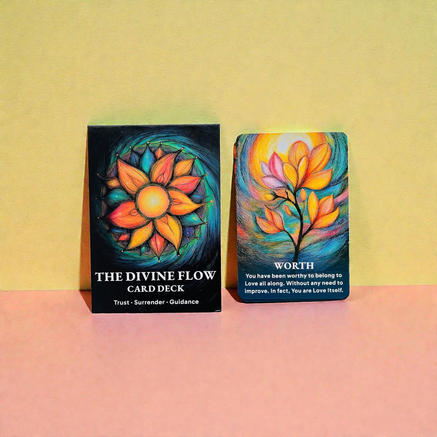 The Divine Flow Oracle Deck + 1-Year Premium Access to Myself Tarot App