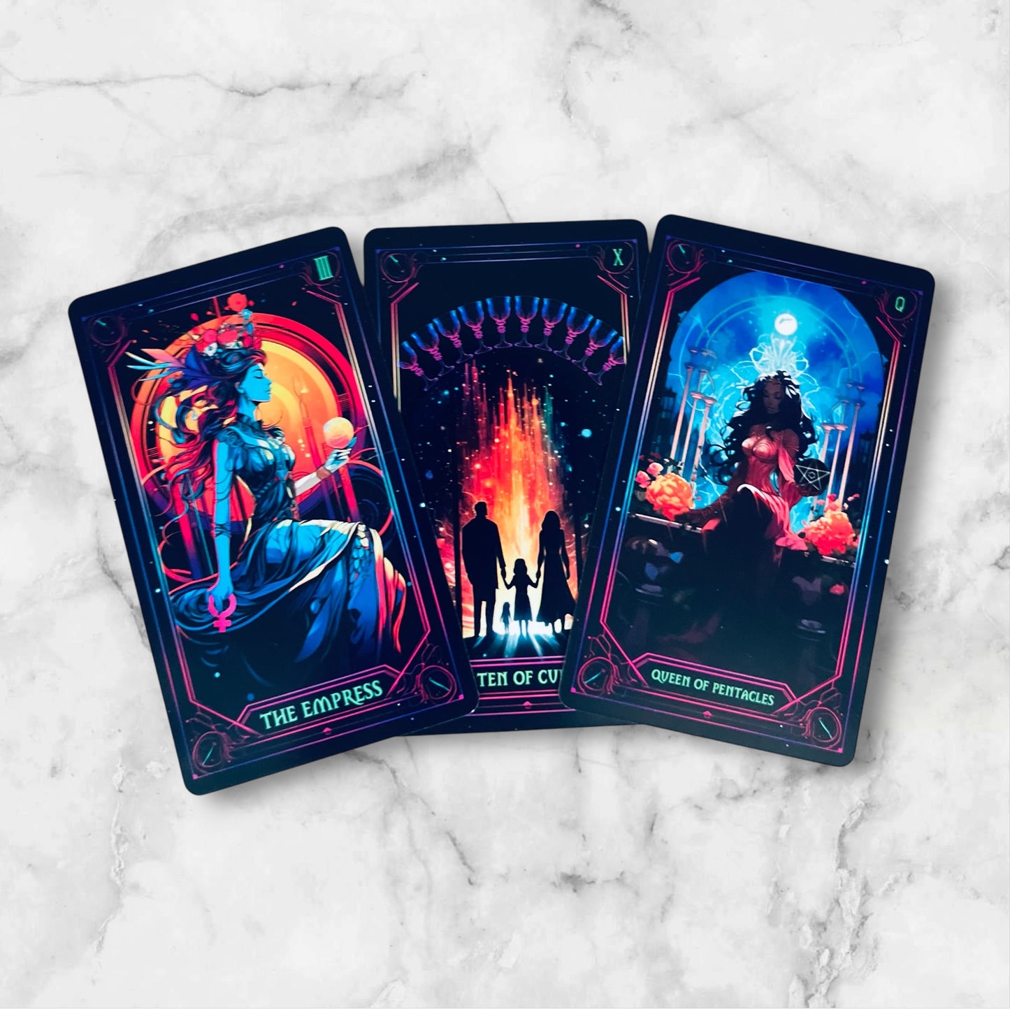 Inspired Neon Tarot Deck