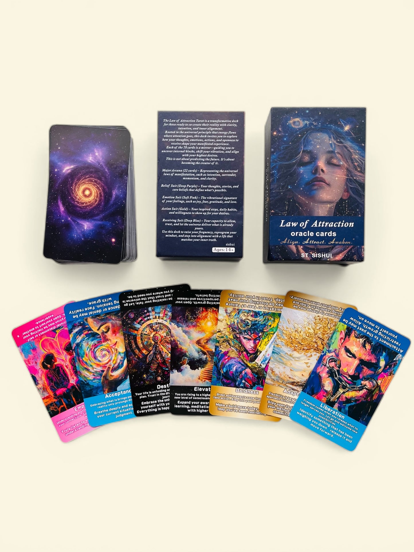 Law of Attraction - Oracle Deck + 1-Year Premium Access to Myself Tarot App