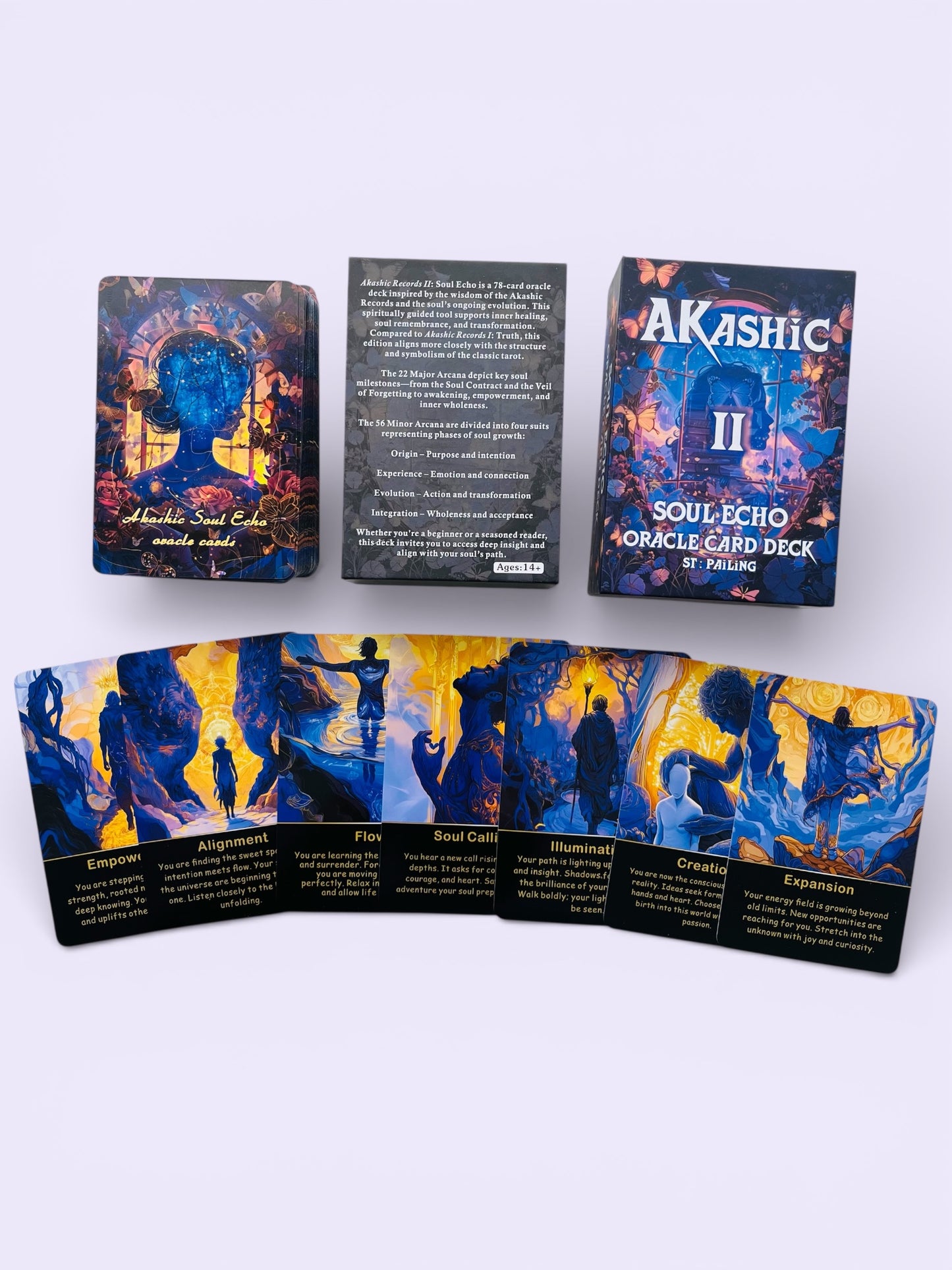 Akashic Records II: Soul Echo Oracle Deck + 1-Year Premium Access to Myself Tarot App