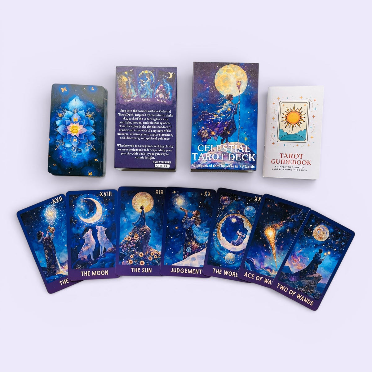 Celestial Tarot Deck + 1-Year Premium Access to Myself Tarot App