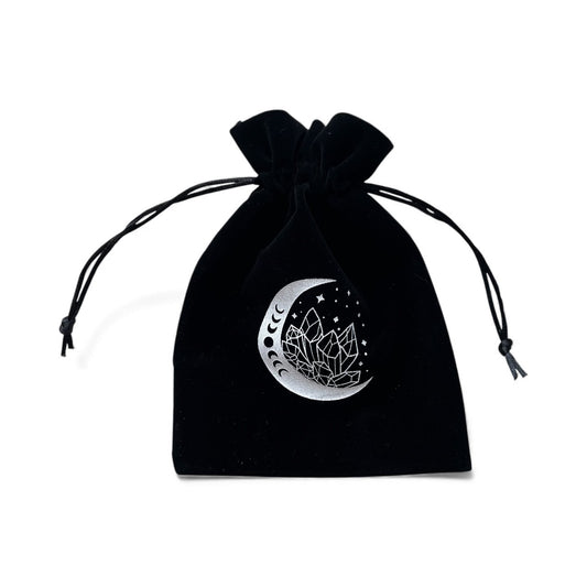Black Velvet Tarot Bag – Soft Storage Pouch for Tarot & Oracle Decks